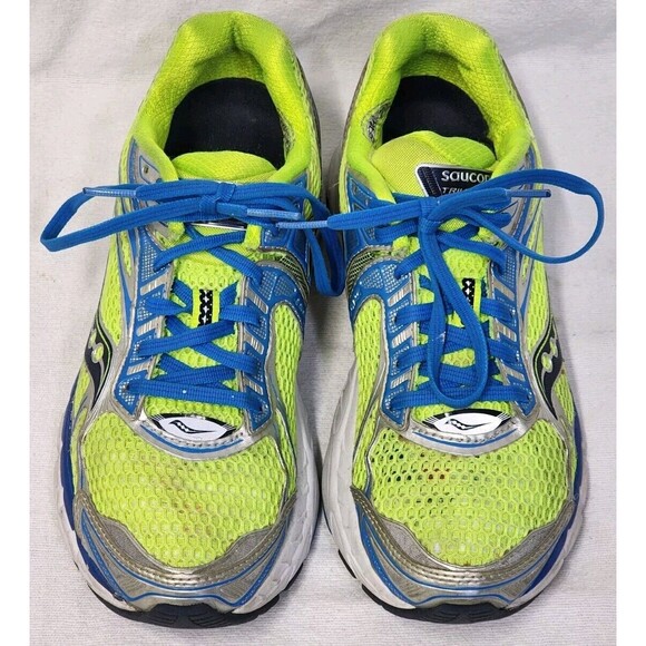 Women’s Saucony Triumph 9 Power Grid runners green blue size 8.5 - Picture 3 of 13